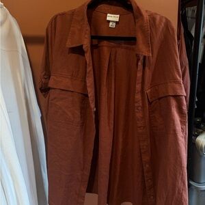 AVA & VIV Rust Button-Up Shirt size 3x
